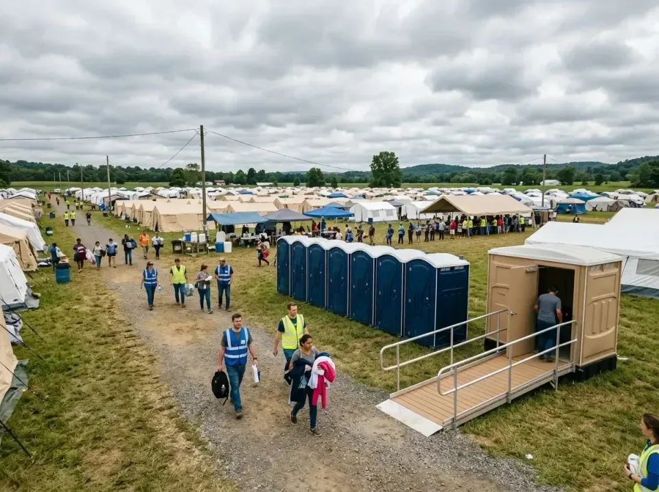 disaster-relief-camp-restrooms-010 — Where Does Porta Rental Pros Provide Porta Potties for Rent?, Porta Potties For Rent in…