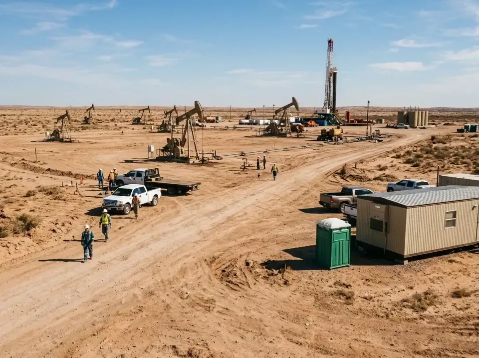 oil-field-remote-work-site-a-w-004 — How Does Porta Potties for Rent Work in Austin?, Porta Potties For Rent in Austin